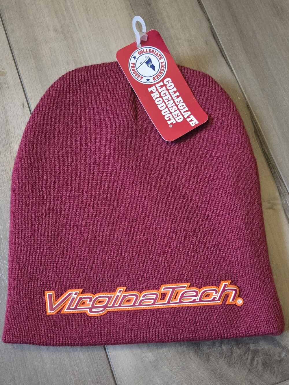 Virginia Tech Maroon Beanie with Logo
